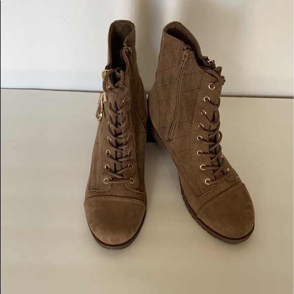 BEBE Wandell Taupe Booties - Picture 3 of 8